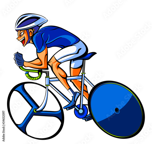 Side view of man riding bicycle