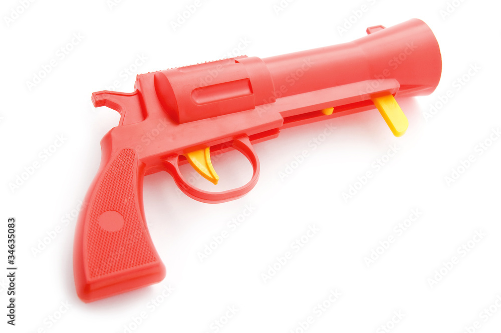 toy gun on white toy gun on white
