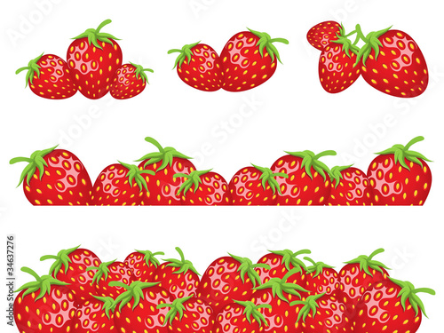 Strawberry borders for your design