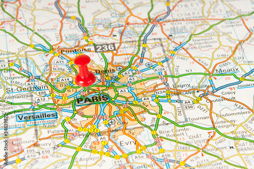 Photography Location of Paris on a map