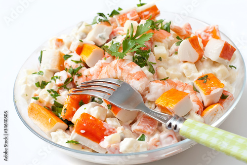 Tableau sur toile Surimi salad