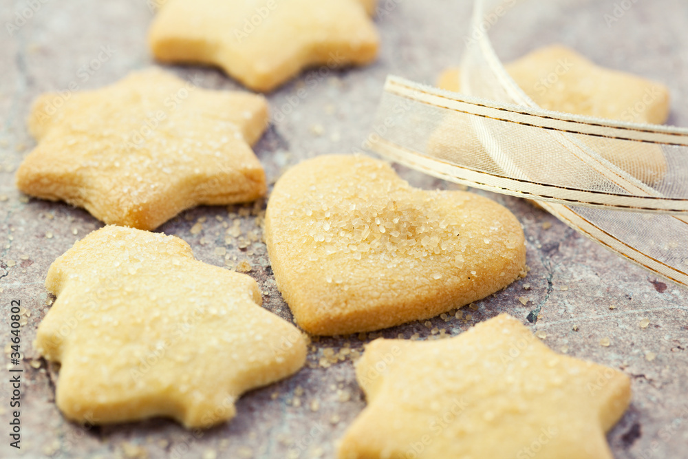 Fototapeta premium Christmas cookies with brown sugar