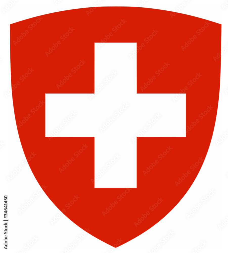 Schweiz Suisse Wappen Flagge Kreuz – Stock-Vektorgrafik | Adobe Stock