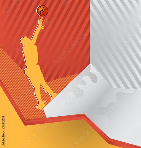 Modern abstract colorful designed sport vector background. Baske