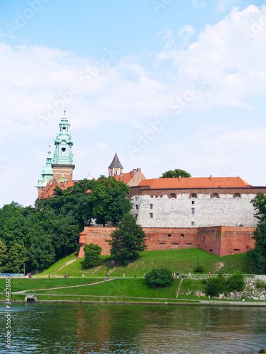 Royal castle at Wawel hill  Krakow  Poland