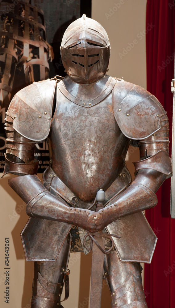 Aromur of a knight, Italy, Tuscany, Europe Aromur of a knight, Italy, Tuscany, Europe