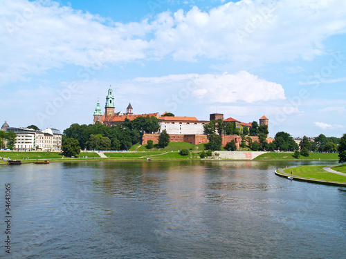 Royal castle at Wawel hill, Krakow, Poland