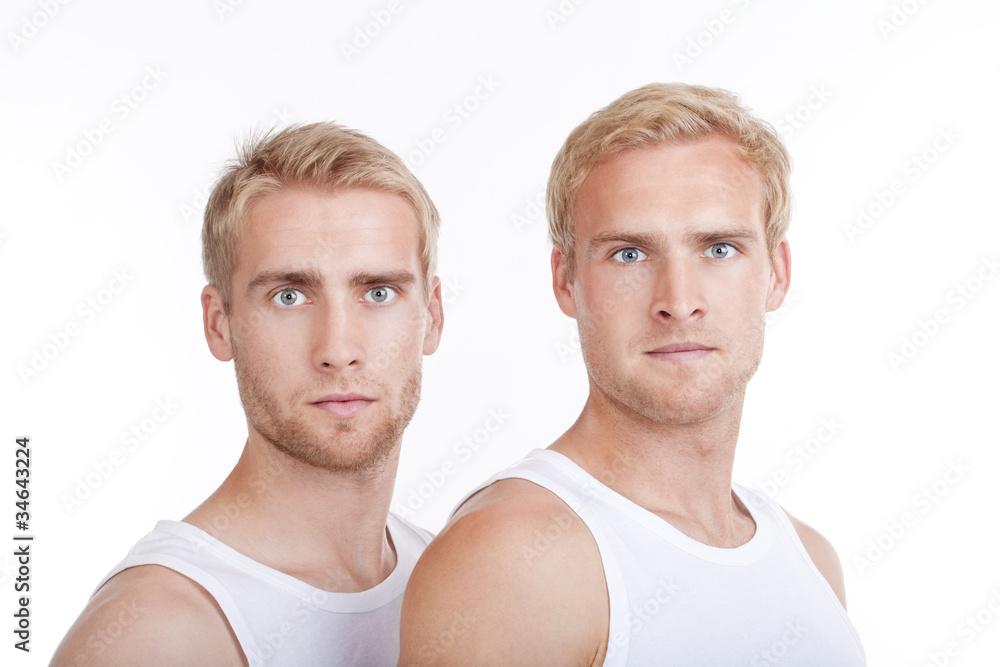 portrait of twin brothers