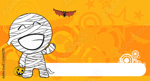 mummy hallooween cartoon background9