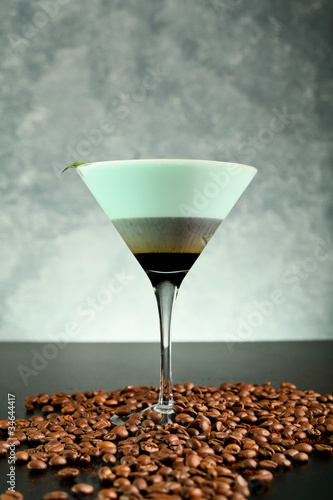 Coffee and mint cocktail