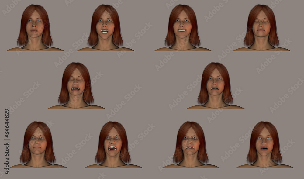female facial expressions