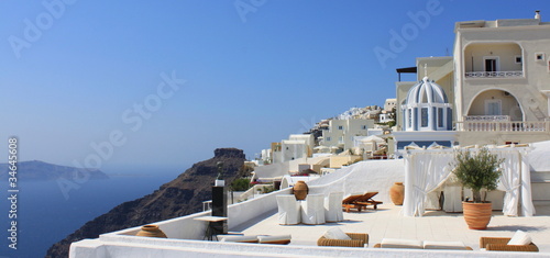 Tableau sur toile Village d'Oia à Santorin - Cyclades - Grèce
