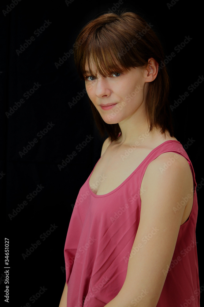 A Portrait Shot Of A Female Brunette Model A Portrait Shot Of A Female Brunette Model