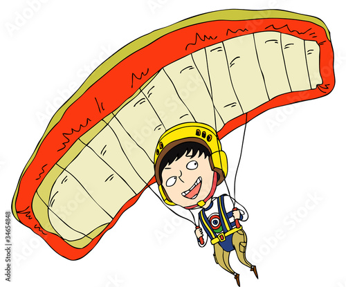 Close-up of boy playing with parachute
