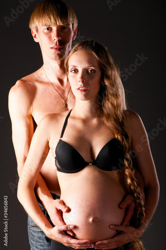 pregnant woman and man