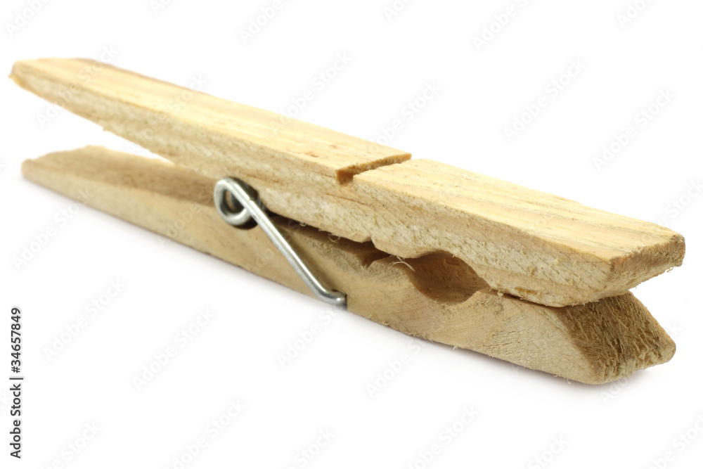 One clothespin close-up One clothespin close-up