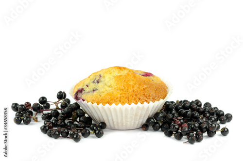 Holunderbeeren mit Muffins photo