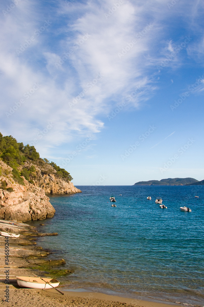 Coast line at Ibiza, Spain