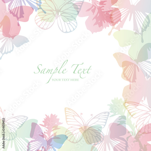 spring background with butterfly