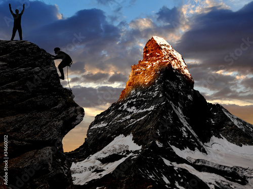 climbing in the Swiss Alps