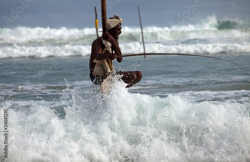 Stilt Fishing is unique to South Asia