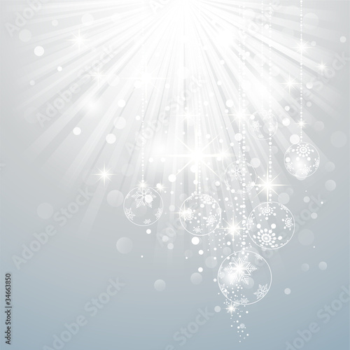 Christmas Background with luminous rays.