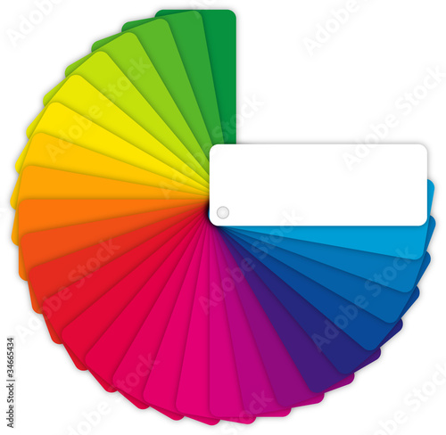 Farbfächer für Design auf weißem Hintergrund