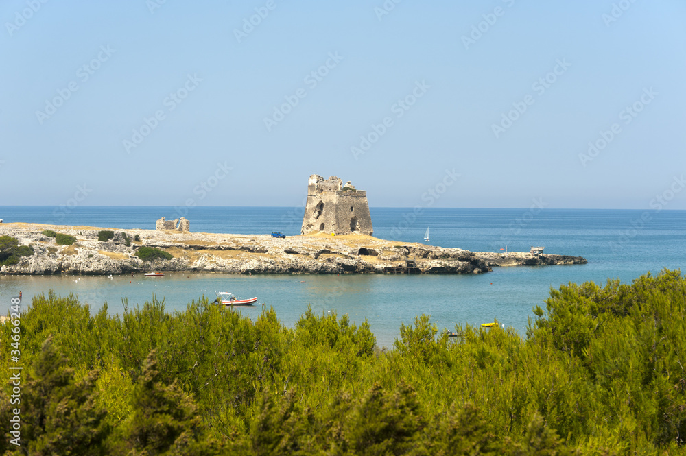 The coast of Gargano (Puglia, Italy) at summer