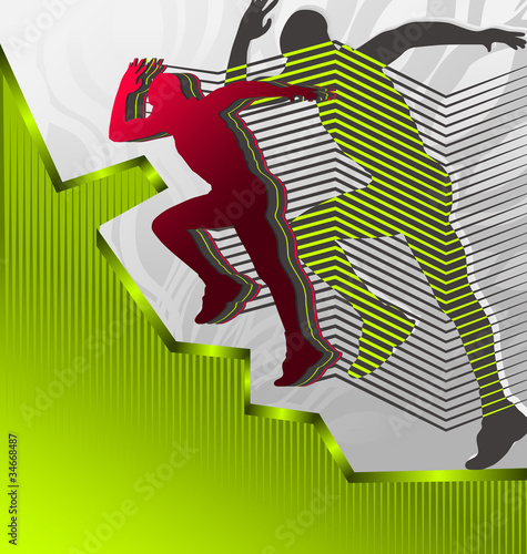 Modern abstract colorful designed sport vector background. Runni
