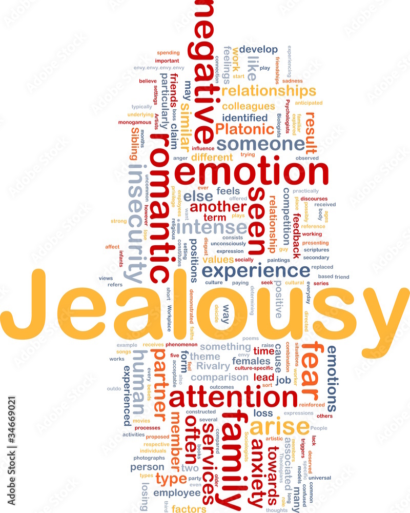 Jealousy background concept