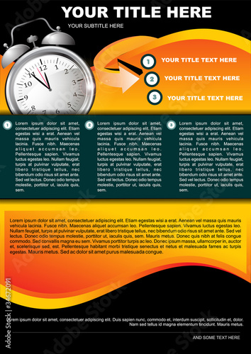 Abstract Background With Clock For Your Text