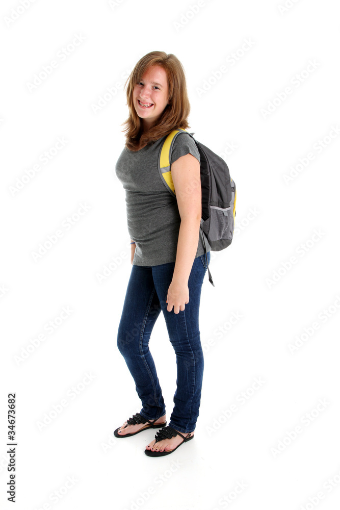 Girl On White Background Girl On White Background