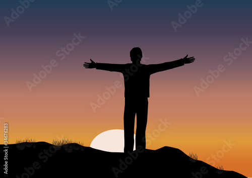 Homme Avenir_soleil levant