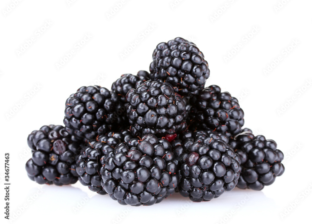 beautiful blackberries isolated on white beautiful blackberries isolated on white
