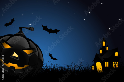 Halloween night background