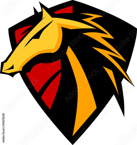 Mustang Stallion Graphic Mascot Image
