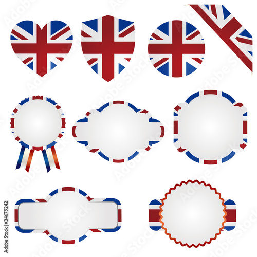 united kingdom union jack set