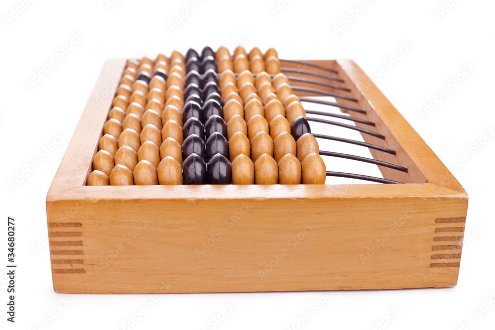Accounting abacus isolated on white background Accounting abacus isolated on white background