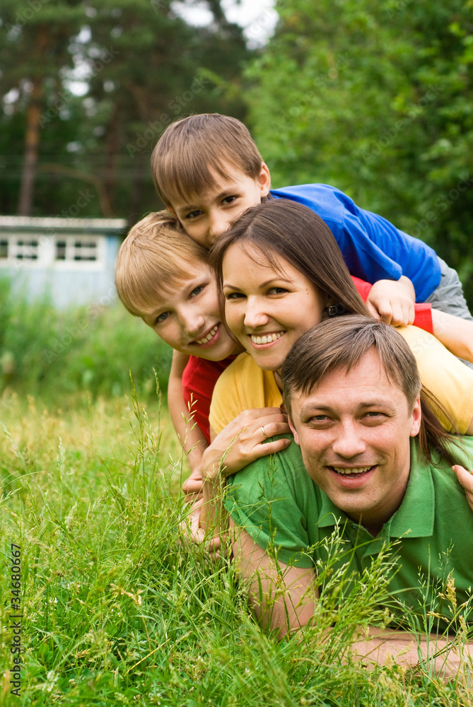 Fototapeta premium family at nature