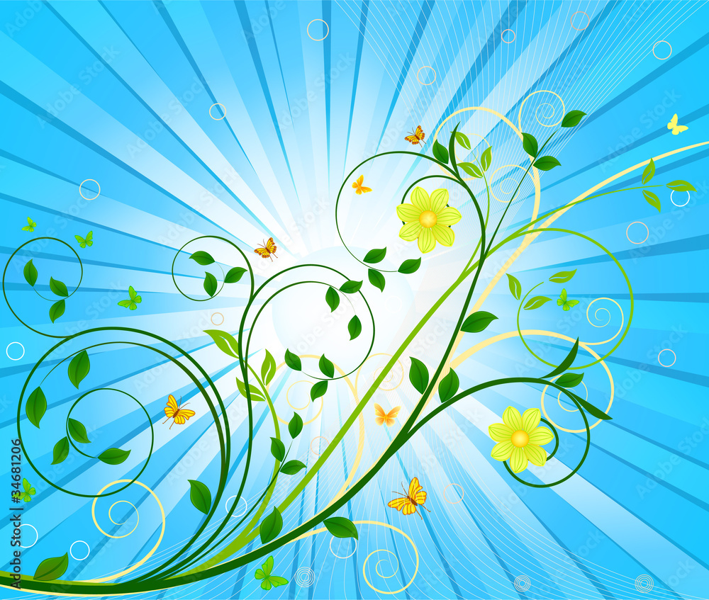 Floral vector background