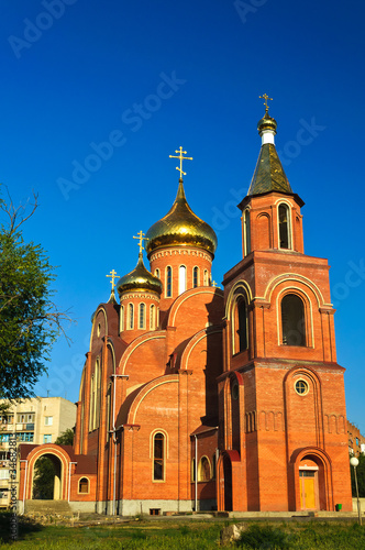 The church against the blue sky