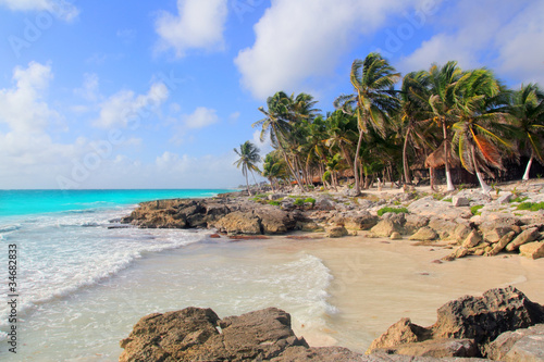 Caribbean Tulum Mexico tropical turquoise beach