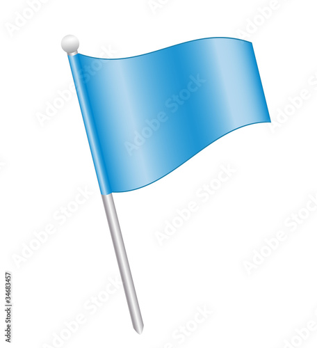 Blue flag pin