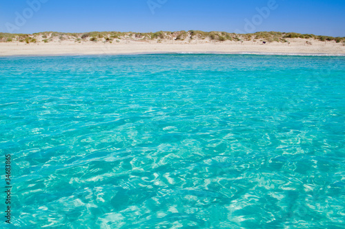 Illetas illetes turquoise beach shore Formentera