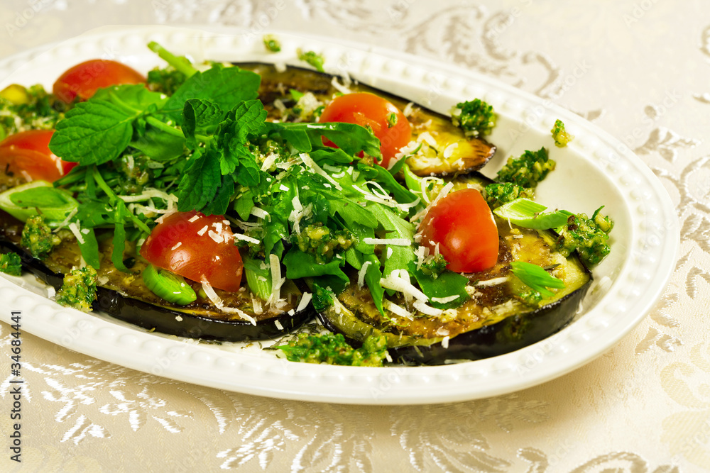 Baked aubergines