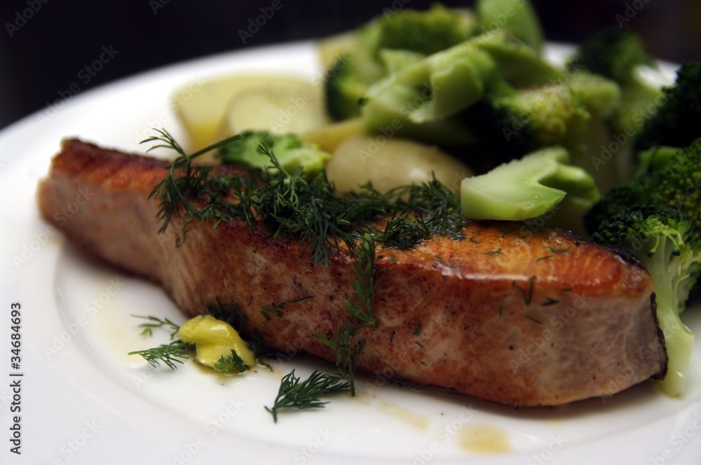 Grilled Salmon Steak Grilled Salmon Steak