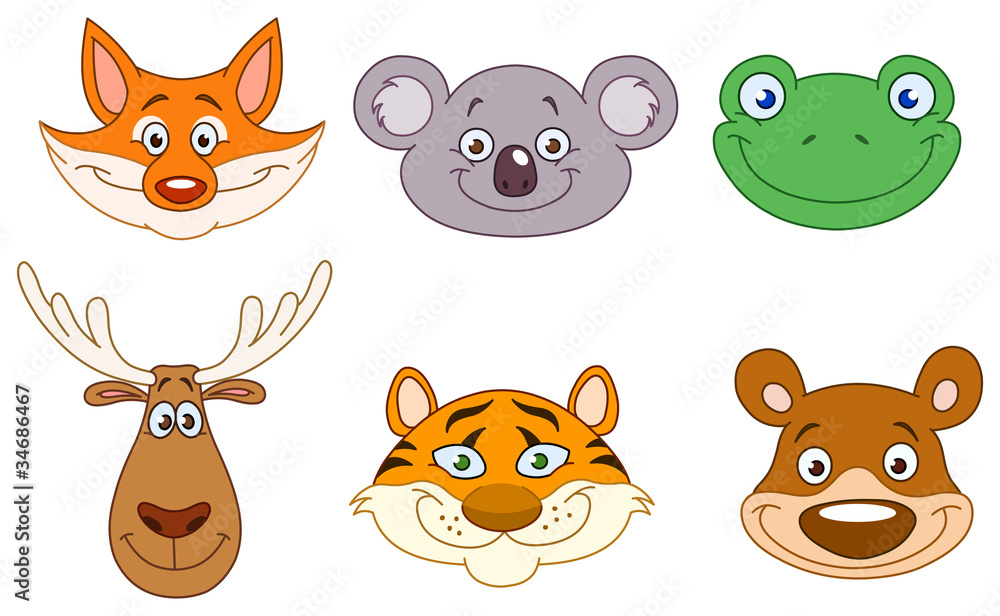 Fototapeta premium Animal heads 3