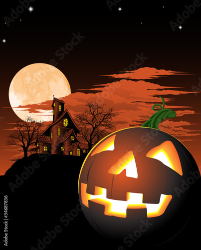 Halloween pumpkin background