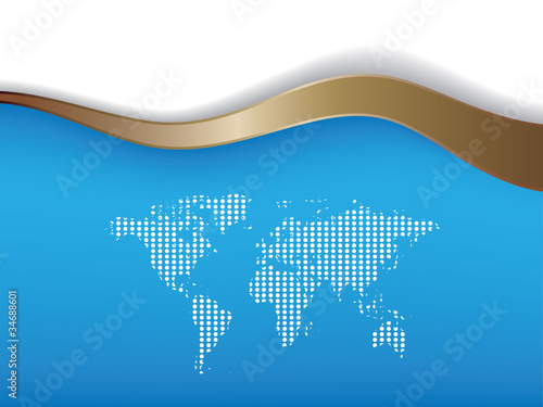 special blue background with map