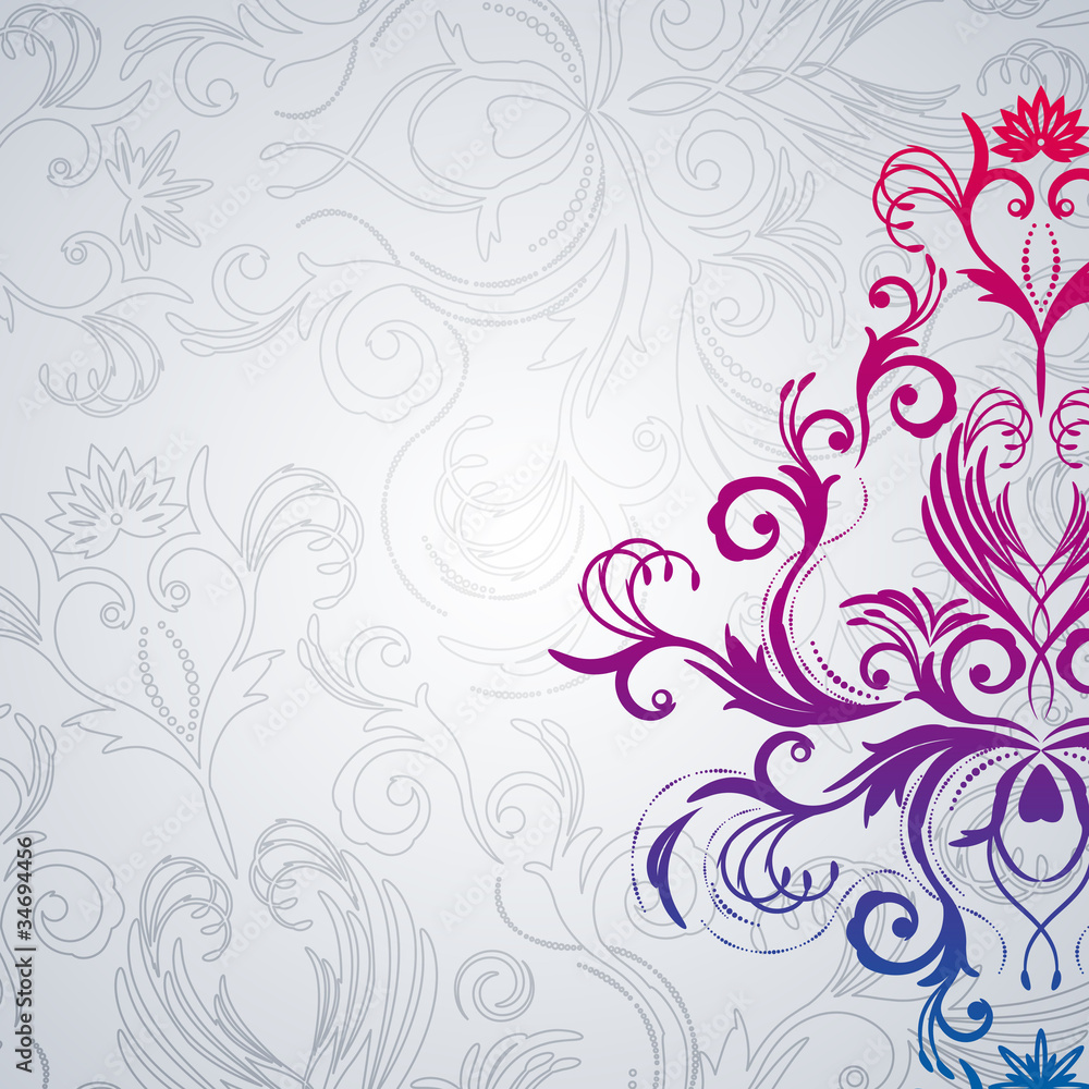 Abstract floral background with east flowers. Abstract floral background with east flowers.